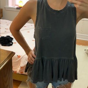 Free people Grey baby doll tank
